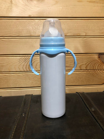 8 oz Sublimation Baby Bottle - Blue