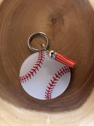 Acrylic Keyring - Baseball
