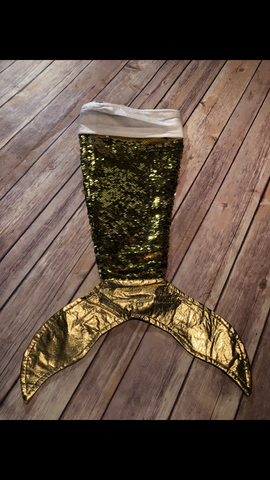 Sequin Mermaid Stocking - Gold
