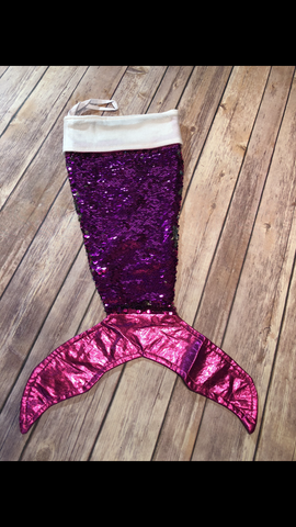 Sequin Mermaid Stocking - Pink