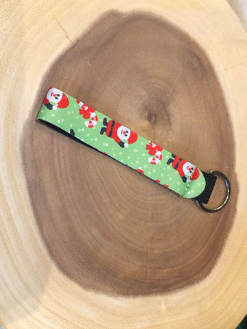Christmas Key Fob - Green with Santa