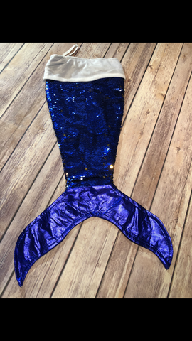 Sequin Mermaid Stocking - Blue
