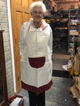 Apron - Faux Burlap with Red Buffalo