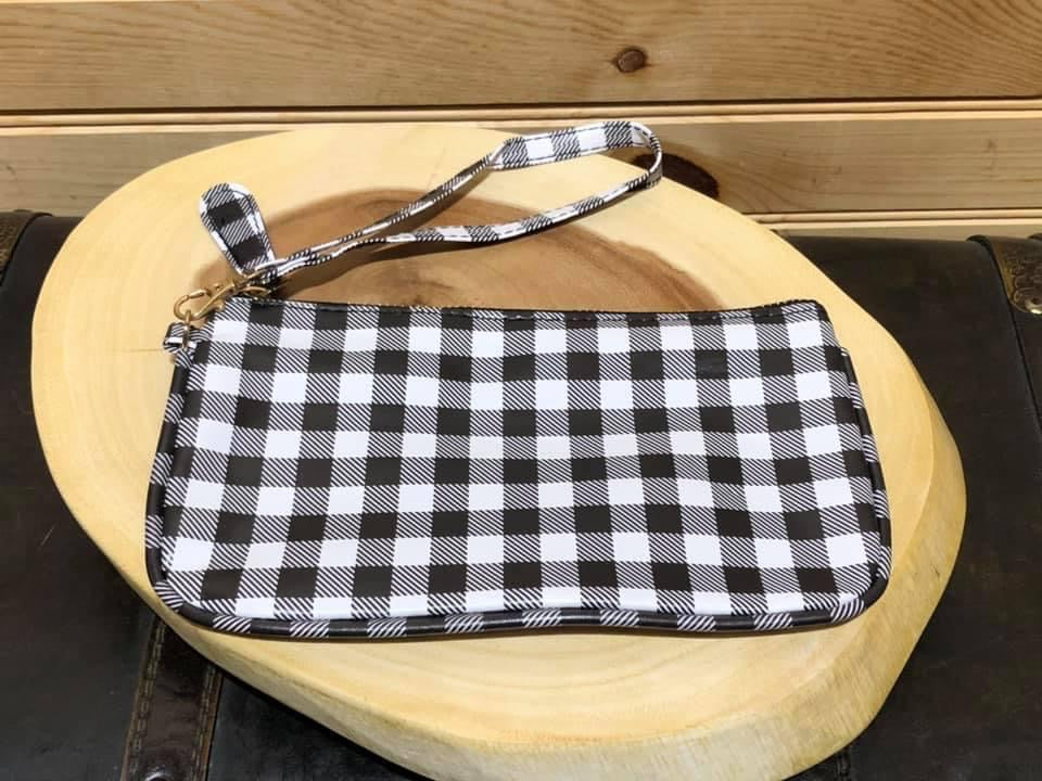 Vegan Leather Wristlet - White Buffalo