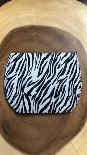 Wine Glass Sleeve - Zebra - Straight top
