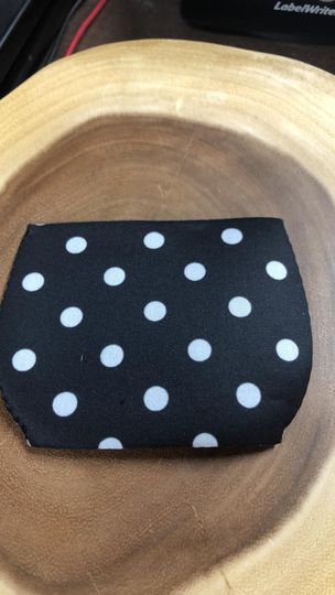 Wine Glass Sleeve - Black Polkadot - Straight top