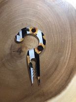 Vent Clip - Black Stripe with Sunflower
