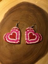 Valentine Earring - Pink Tie Dye