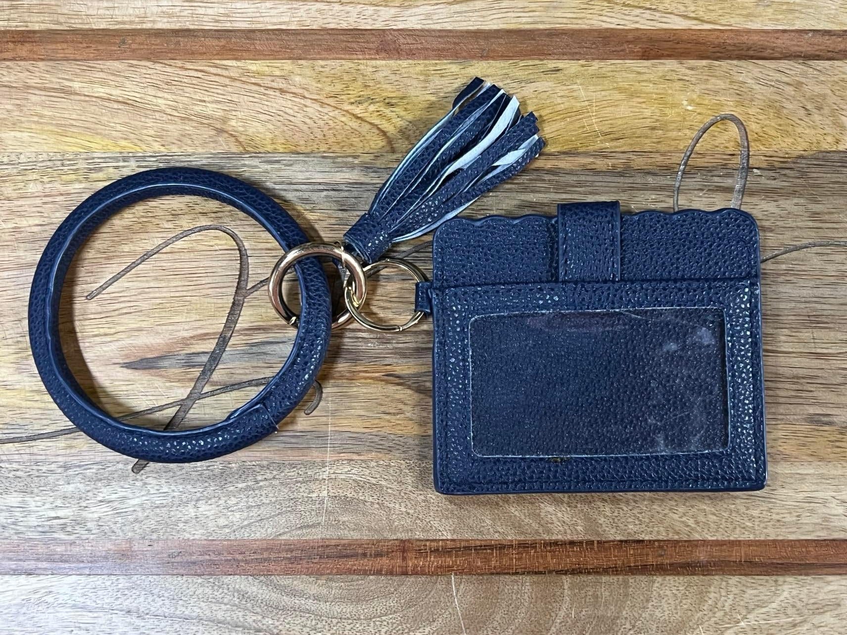 Vegan Leather Bangle Credit Card - VBCC - Navy