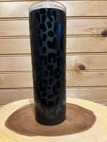 Black Leopard Skinny 20 oz Stainless Steel Tumbler
