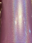 12 oz Shimmer Sublimation Stainless Steel Tumbler with sippy lid and regular lid - Pink