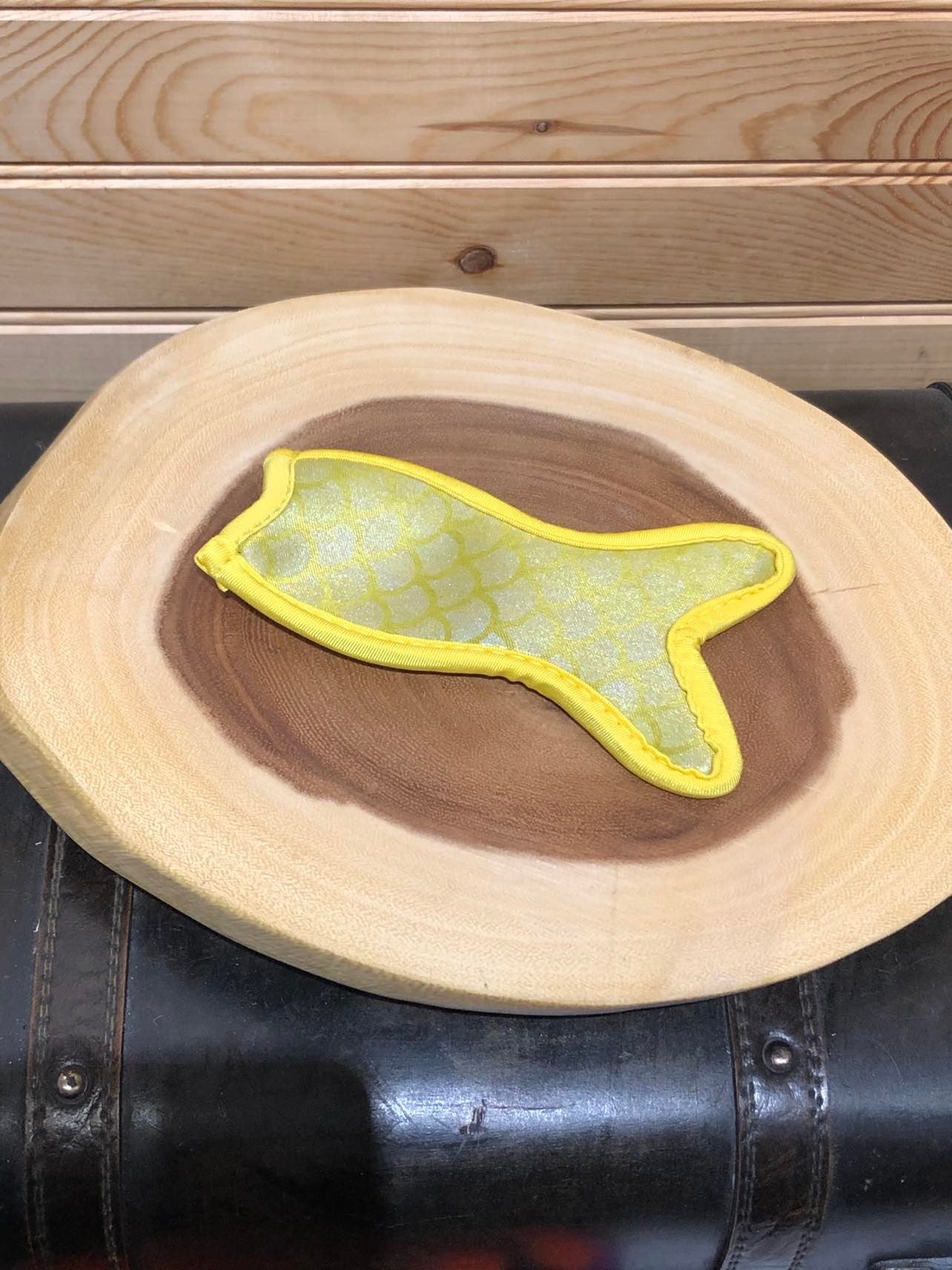 Mermaid Popsicle Holder -Yellow with Yellow iridescent
