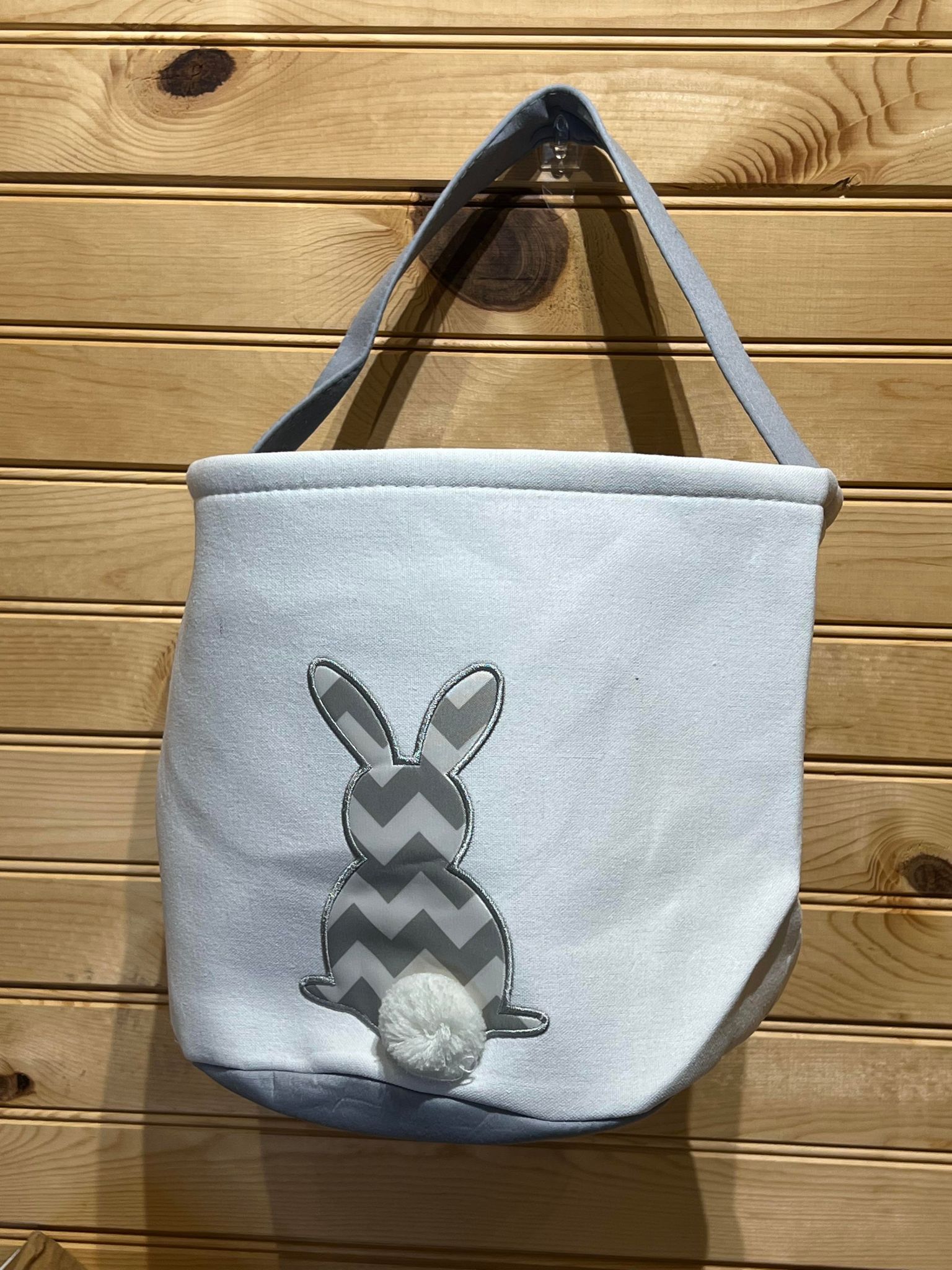Easter Basket - EB111 - Chevron Bunny - Grey
