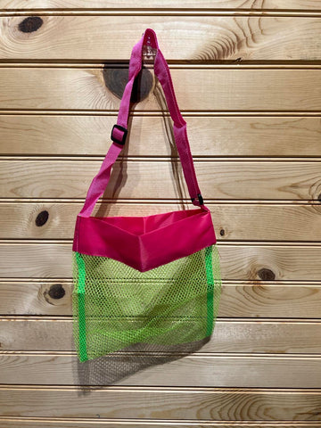 Small Seashell Bag - Pink Top / Green