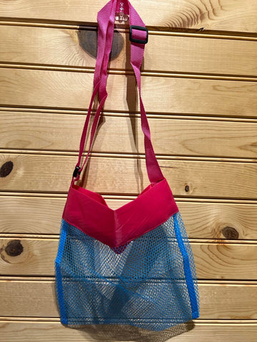 Small Seashell Bag - Pink Top / Blue