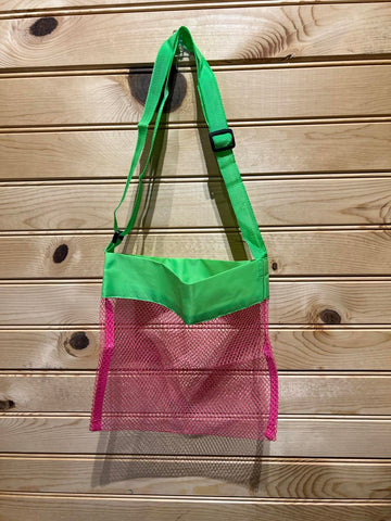 Small Seashell Bag - Green Top / Pink