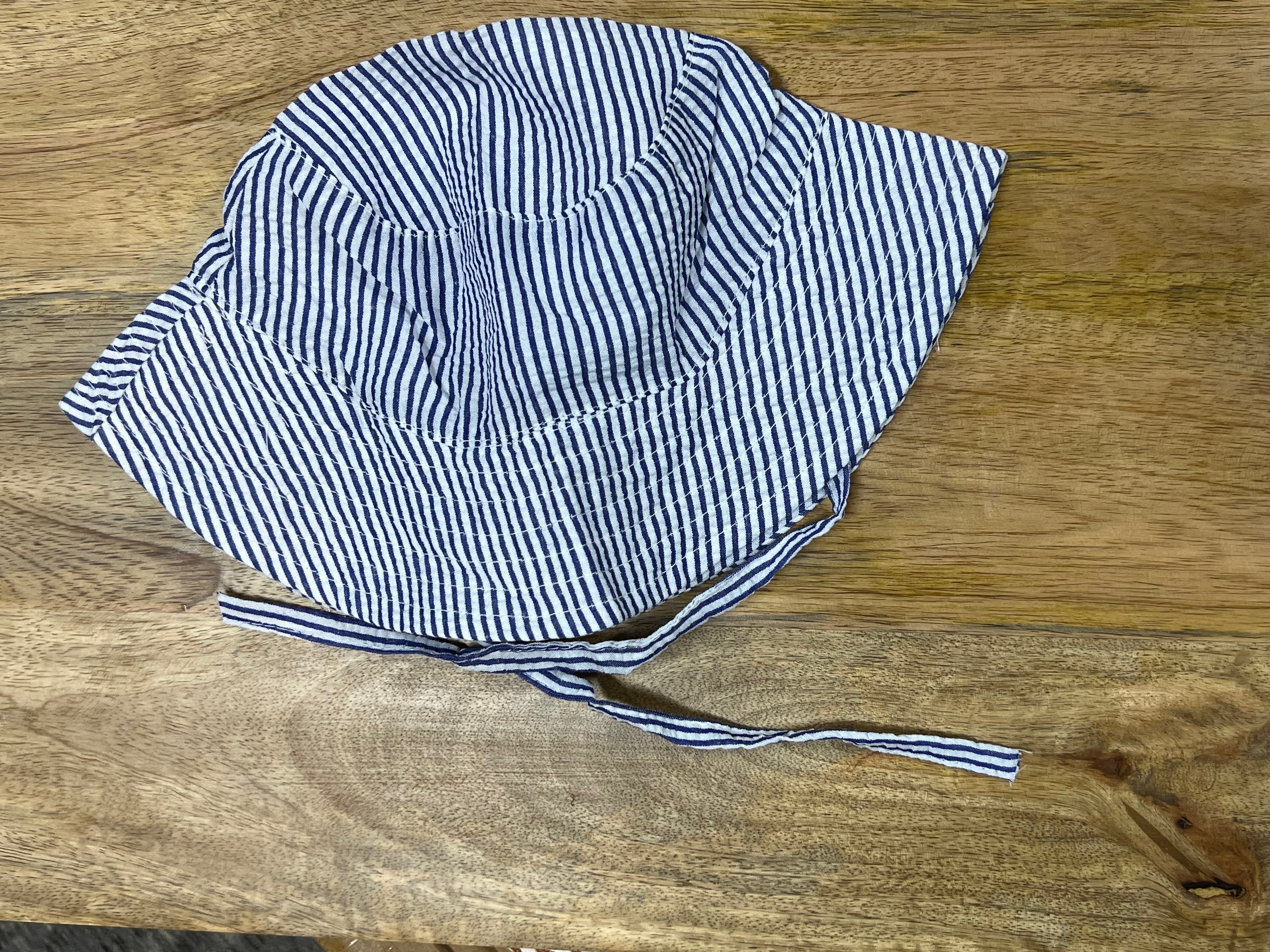 Toddler Seersucker Sun Hat - Navy