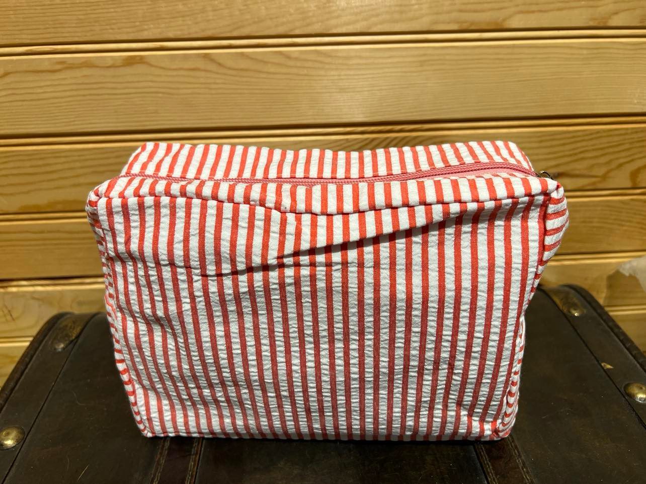 Original Seersucker Makeup Bag - Red