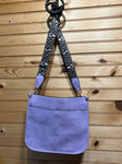 Cross Body Bag - Lavender and Leopard Strap