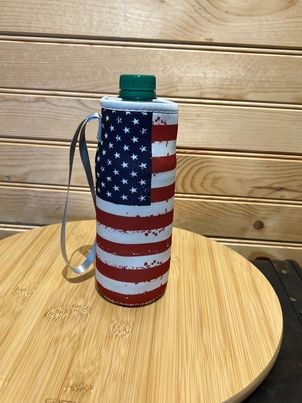 Neoprene Water Bottle Sleeve - American Flag