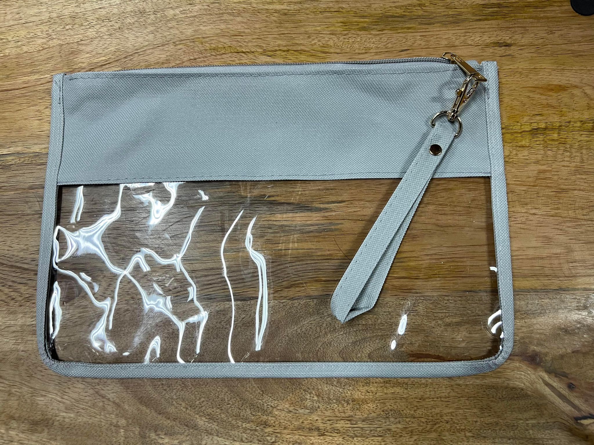 Popular Clear Wristlet - Grey