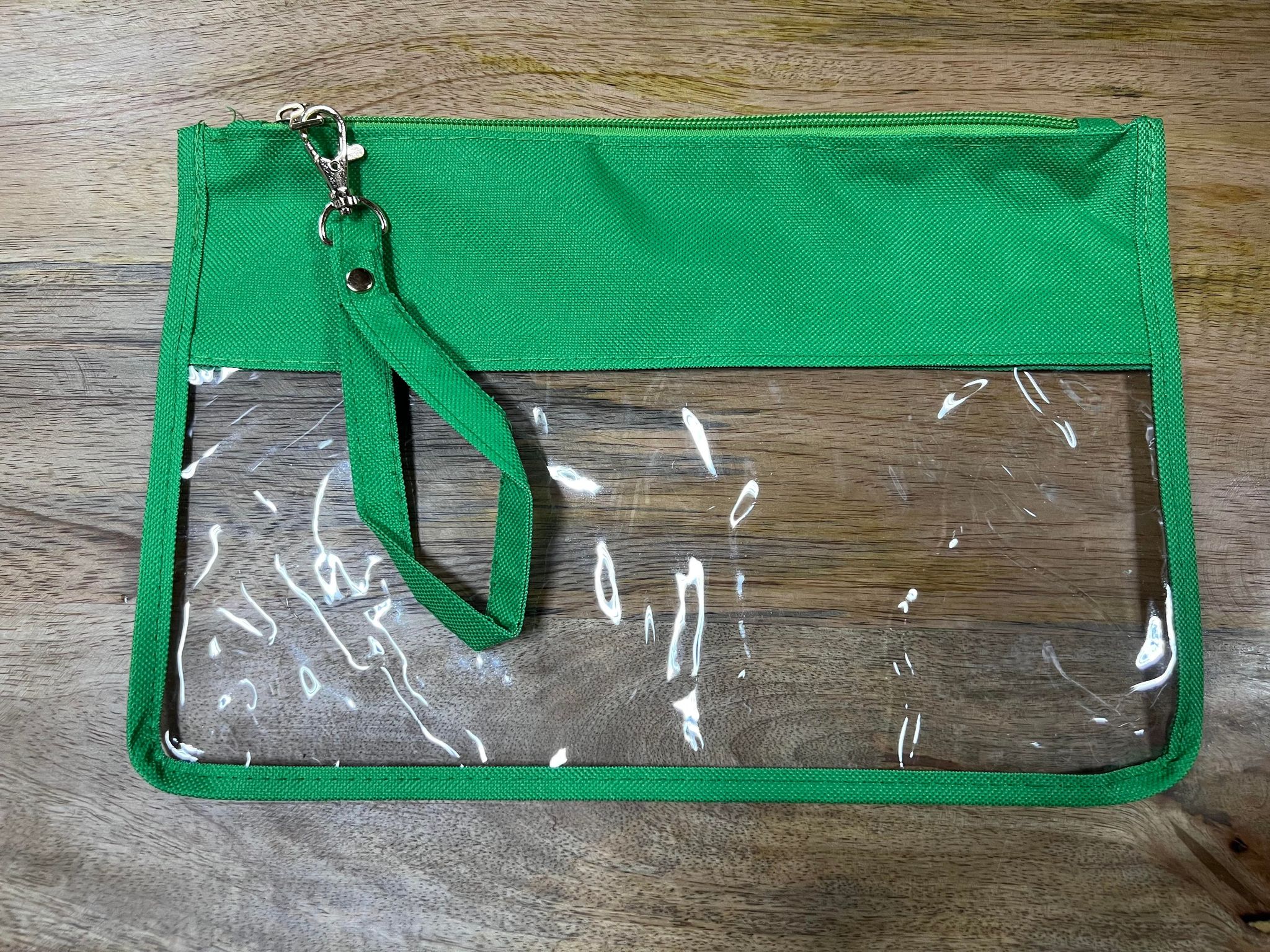 Popular Clear Wristlet - Green
