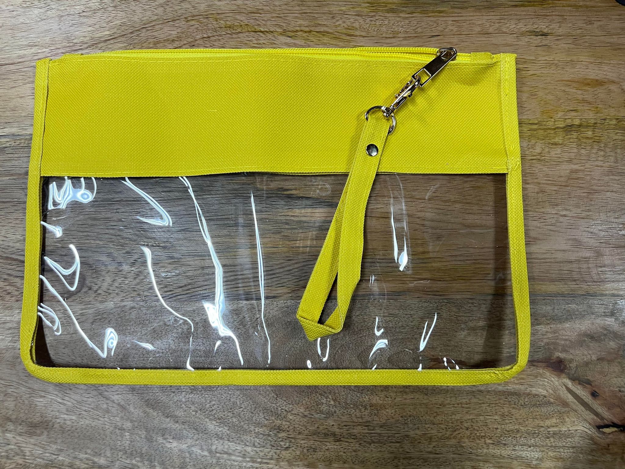 Popular Clear Wristlet - Yellow