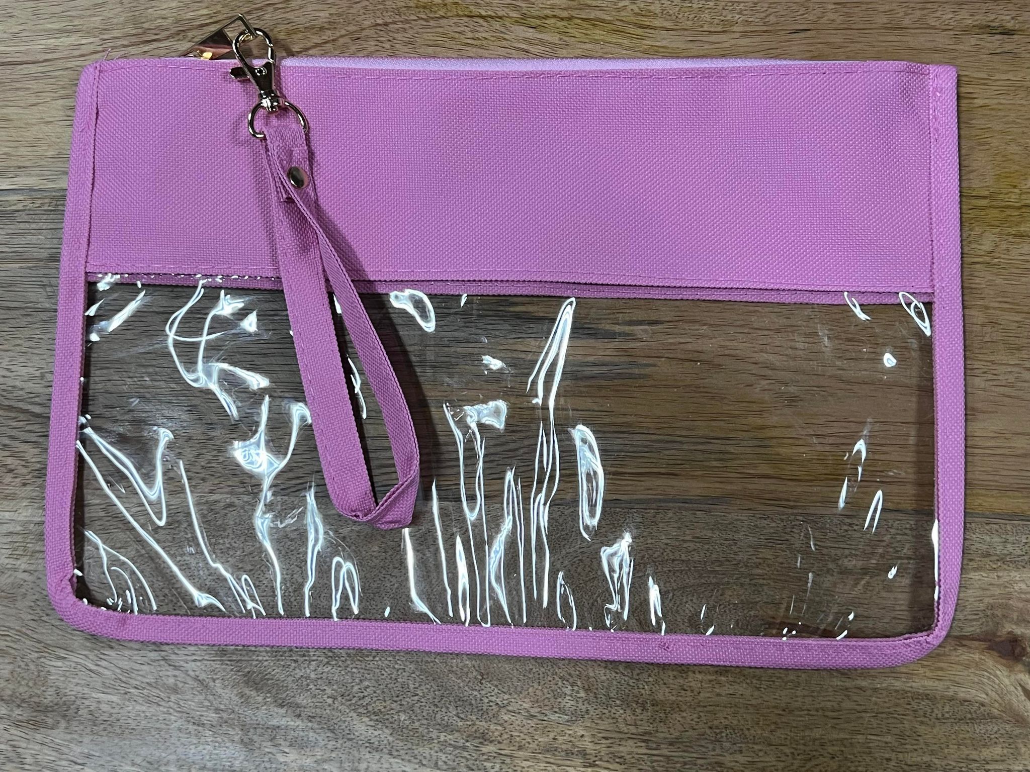 Popular Clear Wristlet - Pink