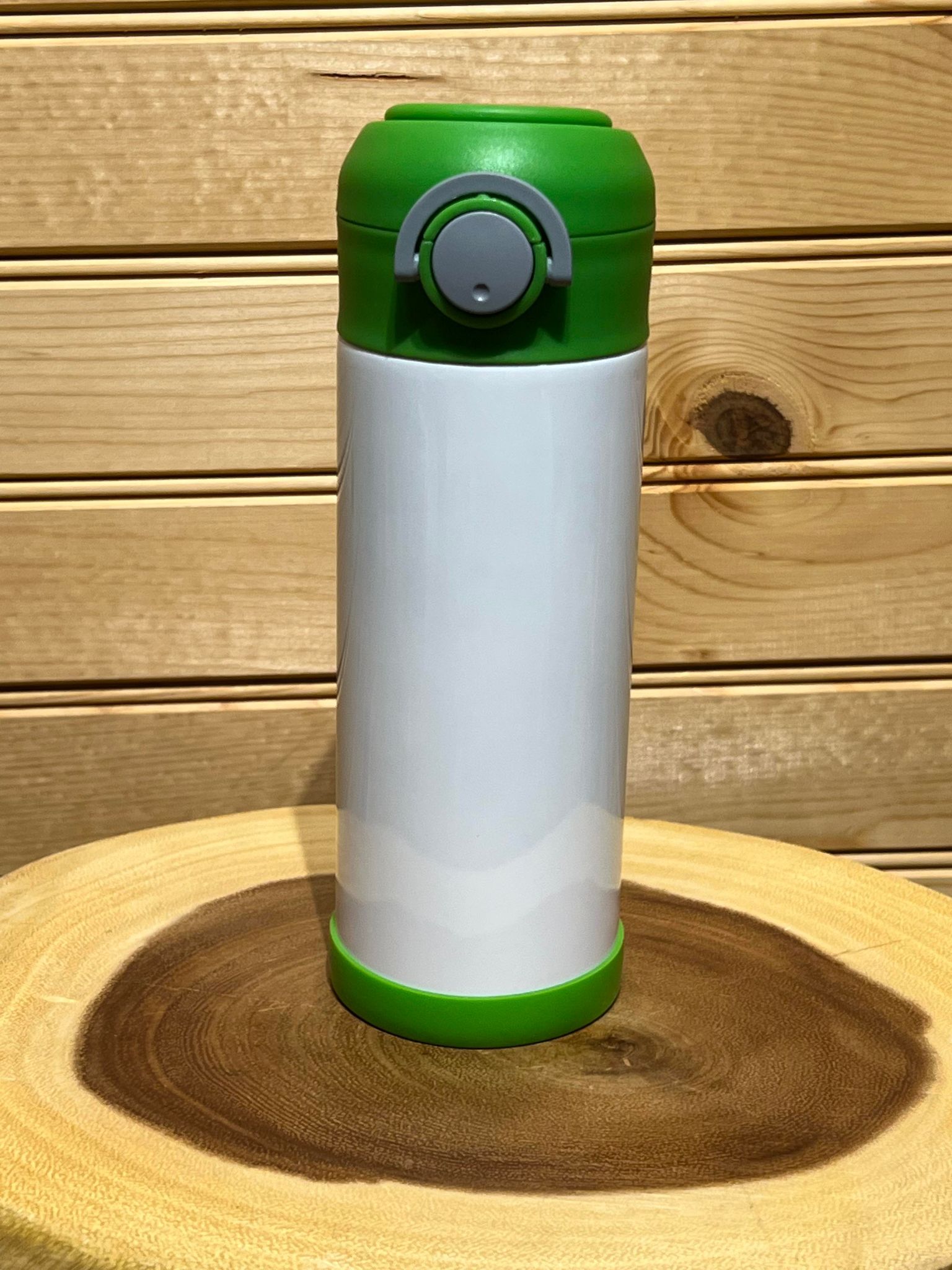 12 oz Sublimation Thermal Kids Water Bottle - Green