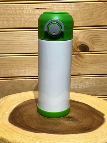 12 oz Sublimation Thermal Kids Water Bottle - Green