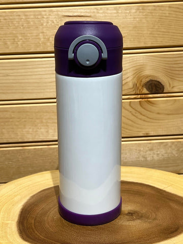 12 oz Sublimation Thermal Kids Water Bottle -Purple