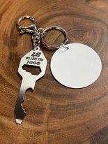 Dad - We LOVE YOU   Keyring and Bottle Opener with Sublimation Disc