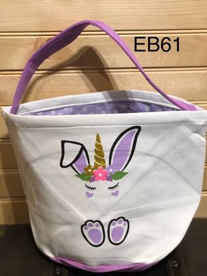 Easter Basket - EB61 - Unicorn Bunny - Purple