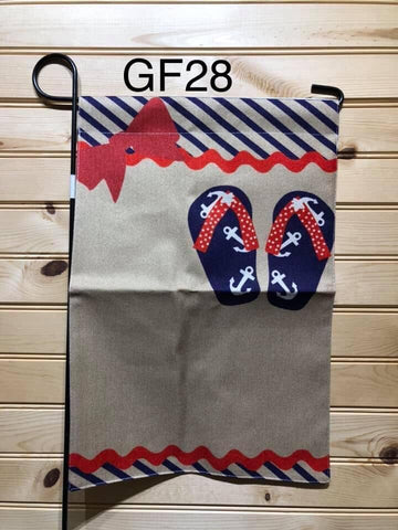 Garden Flag - GF28 - Red / White / Blue Flip Flops