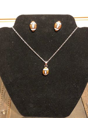 Football Crystal Necklace (ONLY)