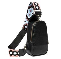 Vegan Leather Sling Bag - Black