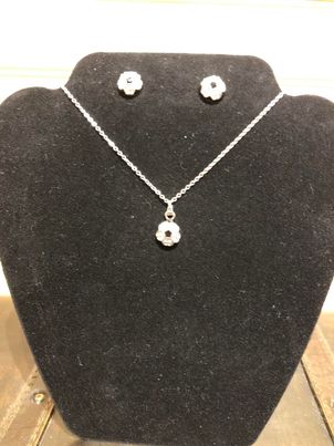 Soccer Crystal Stud Necklace (ONLY)
