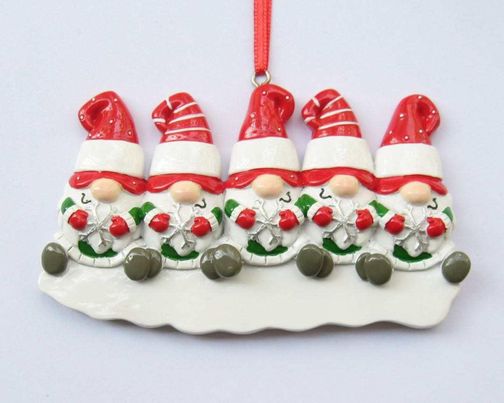 Gnomes Christmas Ornament - Family of 5