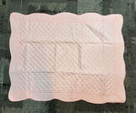 Baby Quilt - Lt Pink Trim with Checker pattern stitching