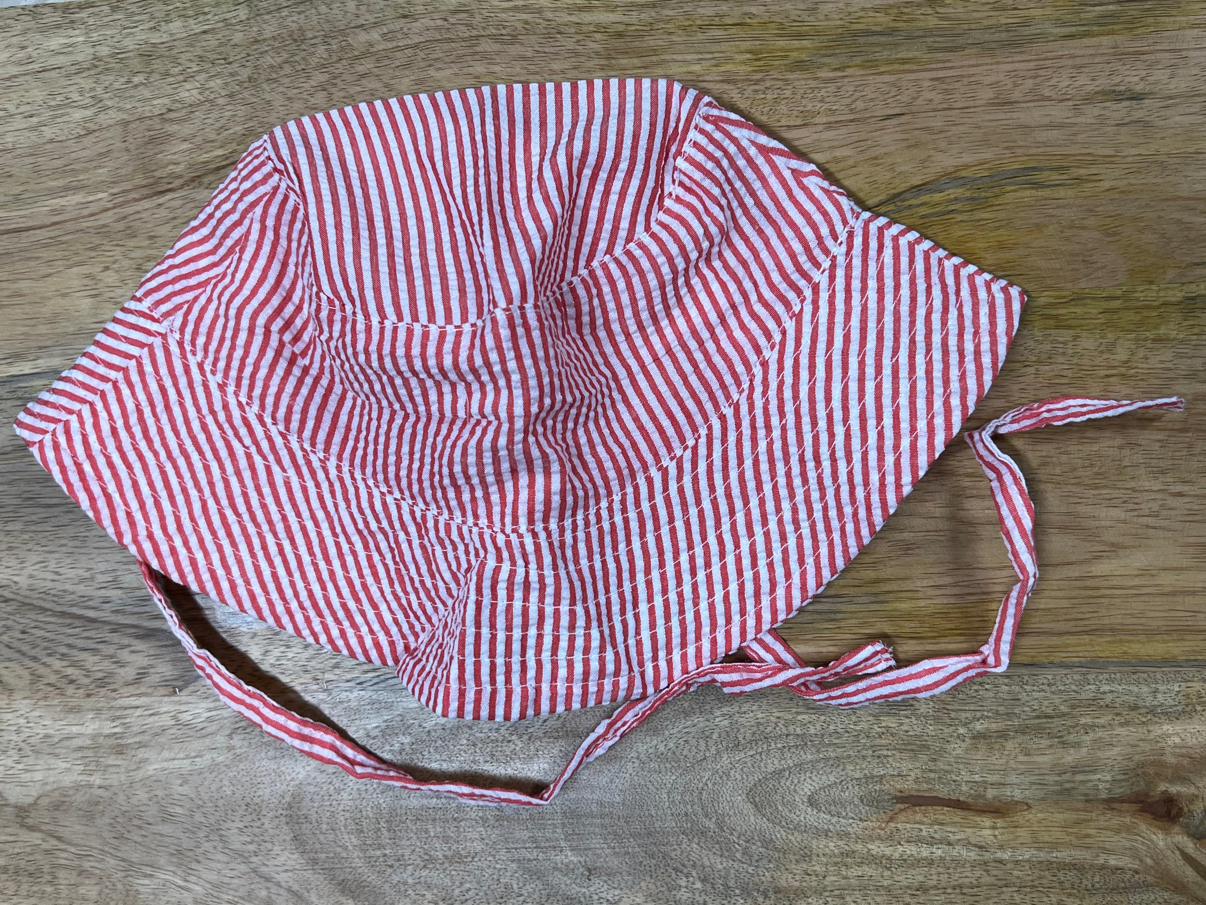 Toddler Seersucker Sun Hat - Red