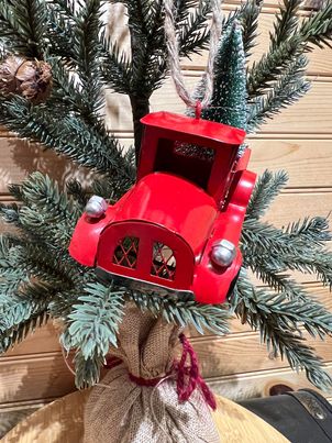 Christmas Ornament - Metal Red Truck