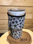 Neoprene 30 oz (Large) Drink Sleeve with Handle - Multi Color Cactus