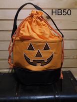 Halloween Basket - Jack-O-Lantern with Drawstring closure