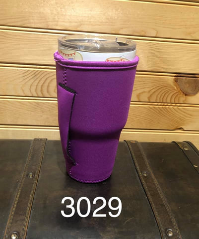 Neoprene 30 oz (Large) Drink Sleeve with Handle - Purple