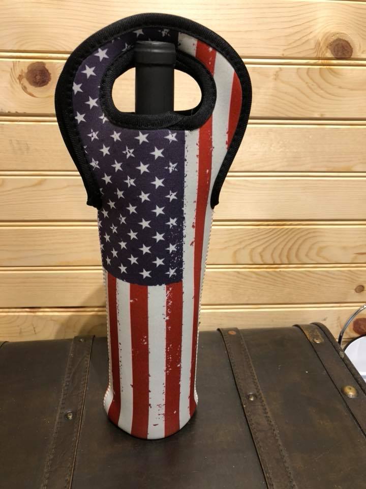 Neoprene Wine Bag - American Flag – Fountain of Blanks