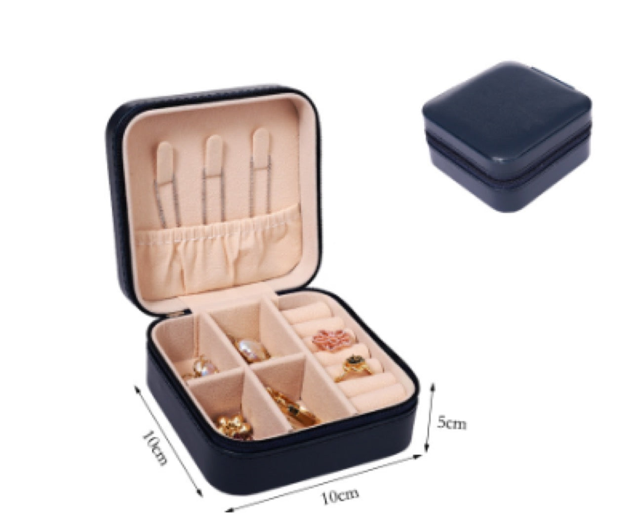 Square Jewelry Box - Black