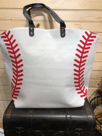 Sports Bag - Baseball (White and Red Stitching)