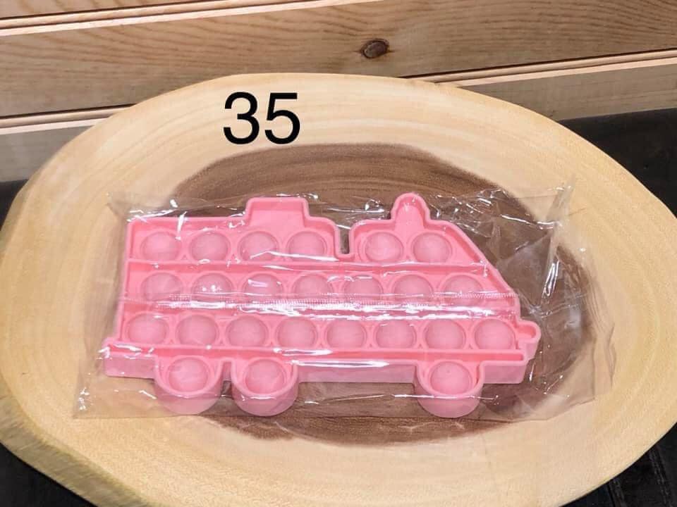 Pink Firetruck Pop Toy