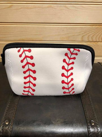 Neoprene Makeup Bag - Baseball