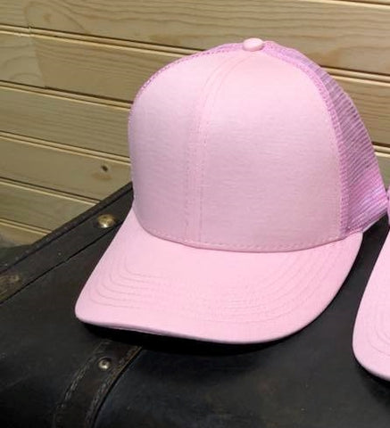 YOUTH Cotton PonyTail Hat - Pink